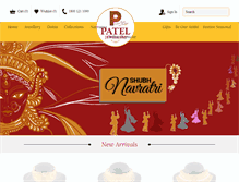 Tablet Screenshot of pateljewellers.com